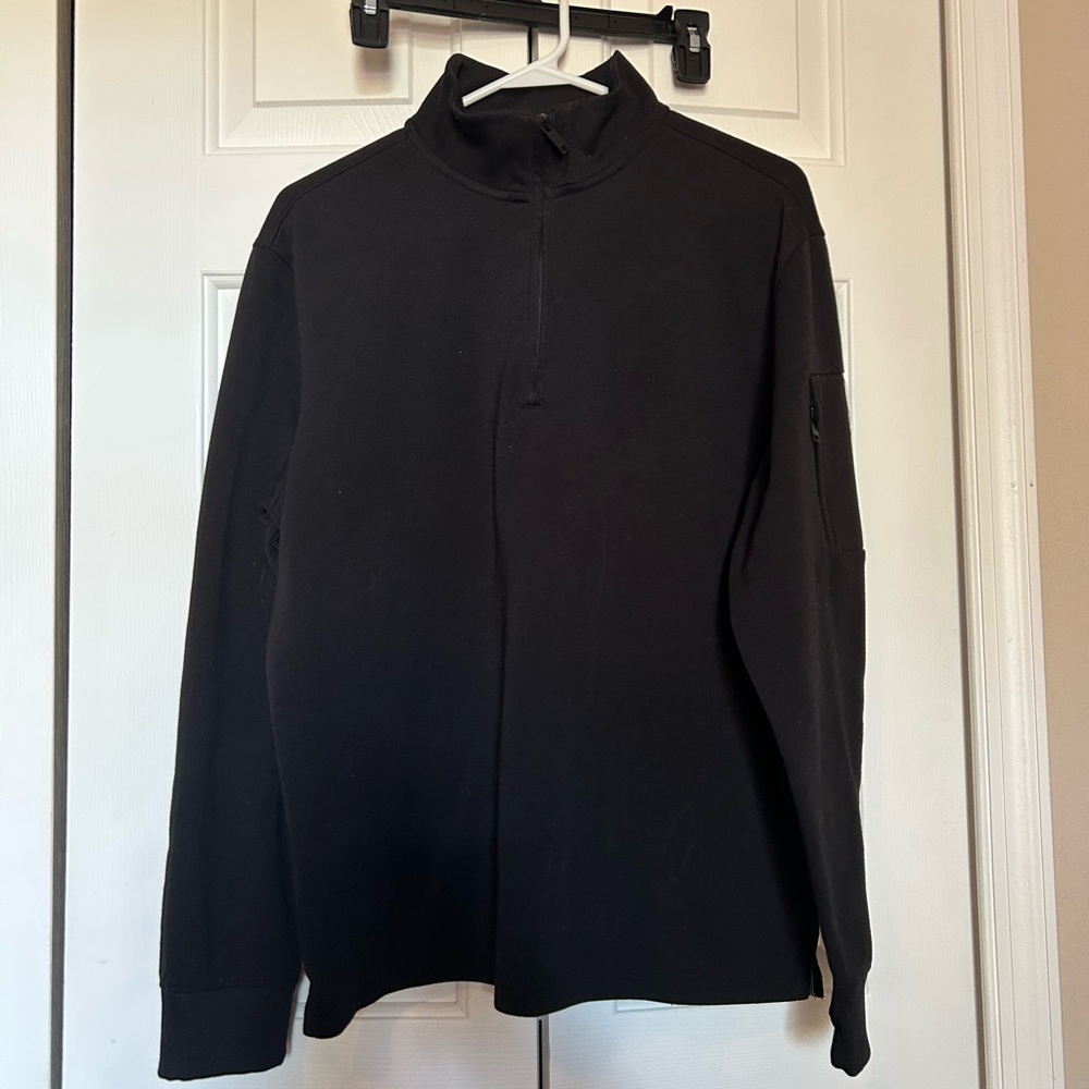 DKNY Men's Black Half-Zip Pullover Sweater